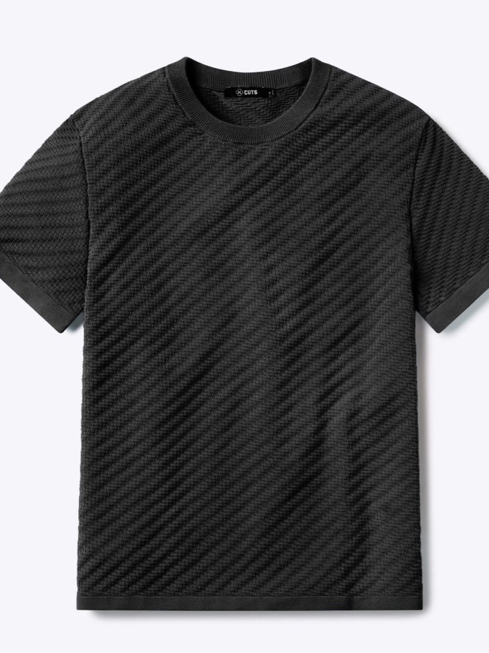 Cuts Clothing Black Crewneck Knit Pullover